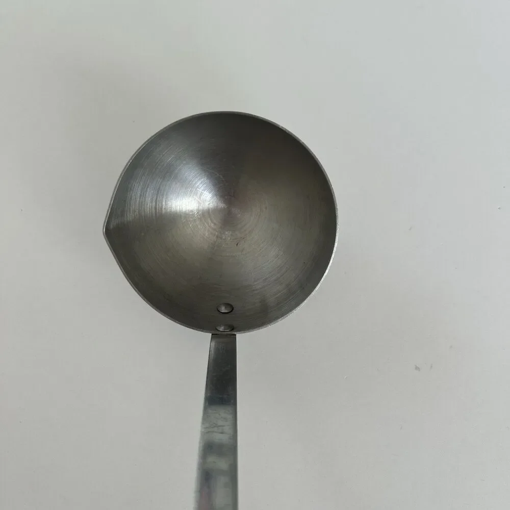 Flint Arrowhead Stainless Vanadium Ladle Black Riveted Handle Made in USA
